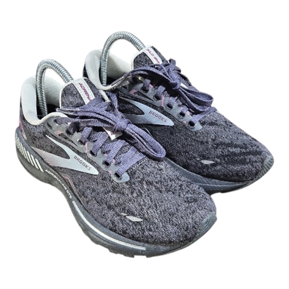 Brooks Adrenaline GTS 23 Women's Running Shoes Grey/Black/Purple, Size 8B